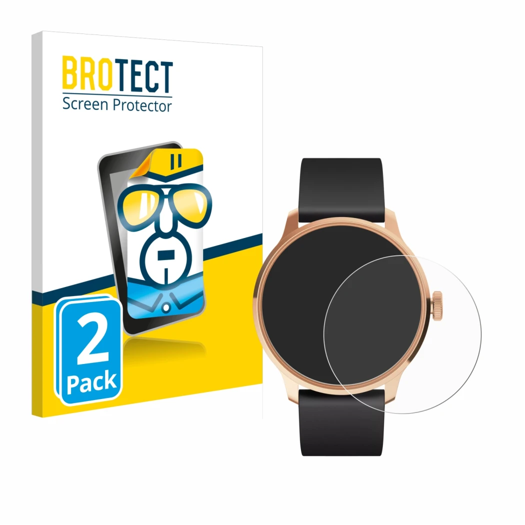 Parte frontale di una confezione del prodotto con il logo del marchio BROTECT. Accanto è raffigurato il dispositivo Withings S