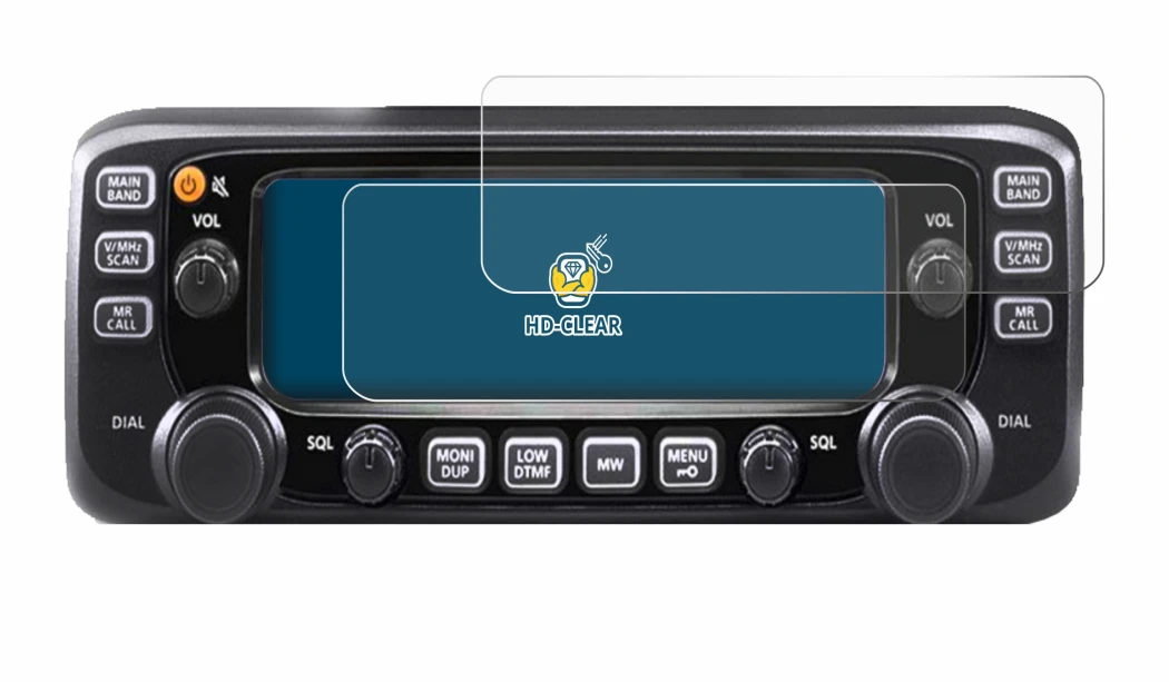 Immagine del dispositivo Icom IC-2730E con un'ampia varietà di protezioni per lo schermo.
