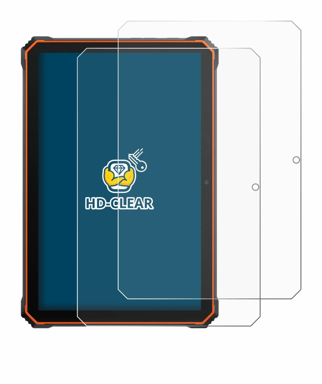 Immagine del dispositivo Blackview Active 6 con un'ampia varietà di protezioni per lo schermo.