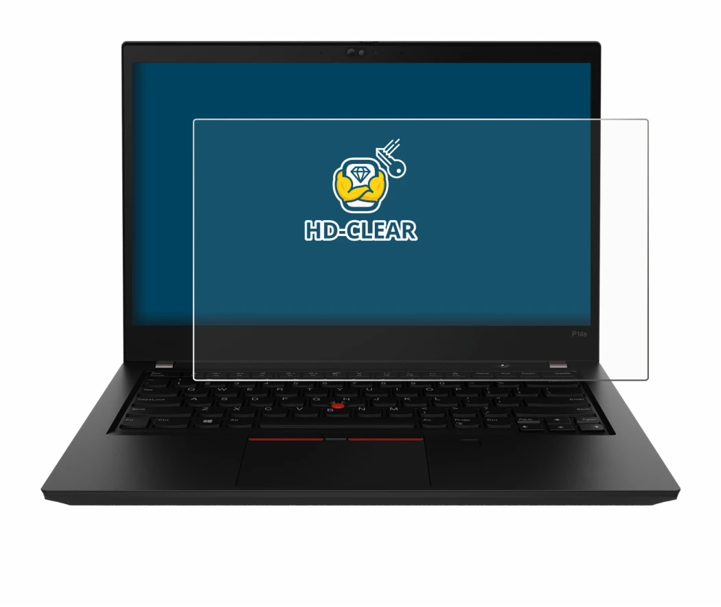 Immagine del dispositivo Lenovo ThinkPad P14s Gen 2 con un'ampia varietà di protezioni per lo schermo.