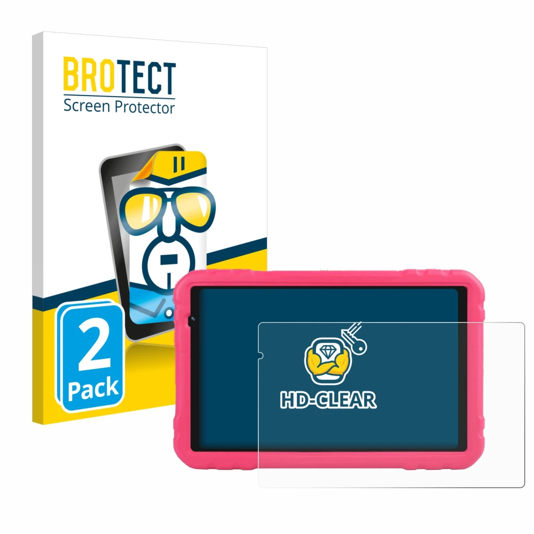 Parte frontale di una confezione del prodotto con il logo del marchio BROTECT. Accanto è raffigurato il dispositivo Aocwei x50