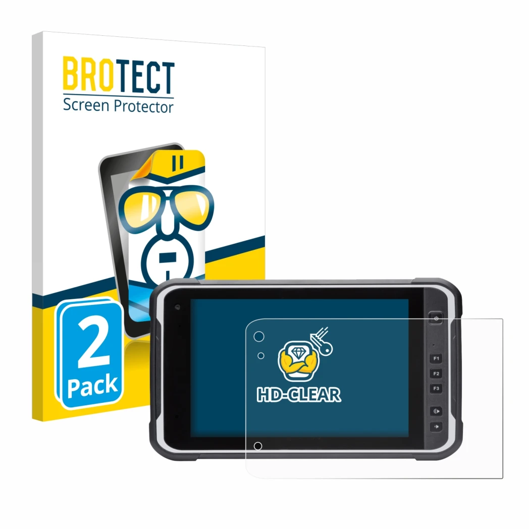 Parte frontale di una confezione del prodotto con il logo del marchio BROTECT. Accanto è raffigurato il dispositivo Handheld A