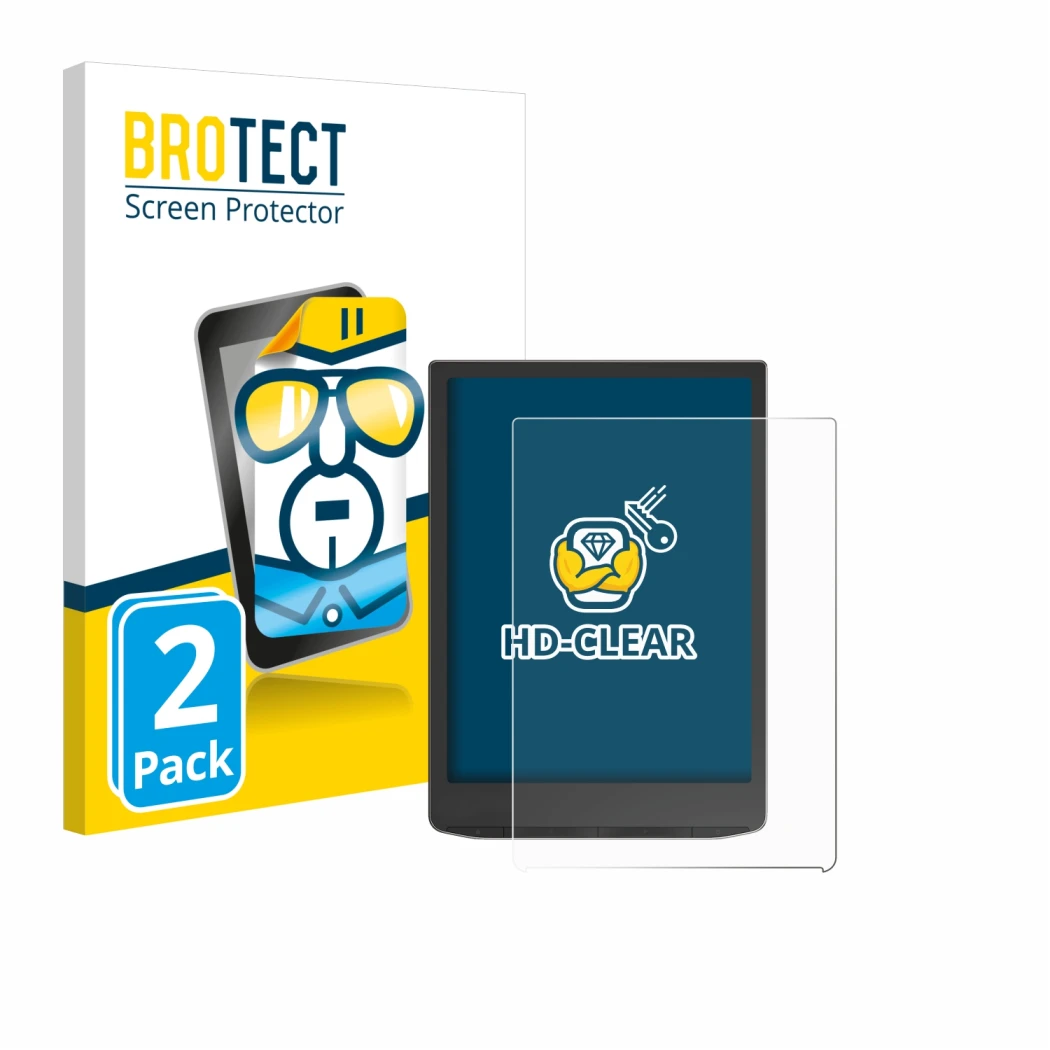 Parte frontale di una confezione del prodotto con il logo del marchio BROTECT. Accanto è raffigurato il dispositivo Vivlio Ink