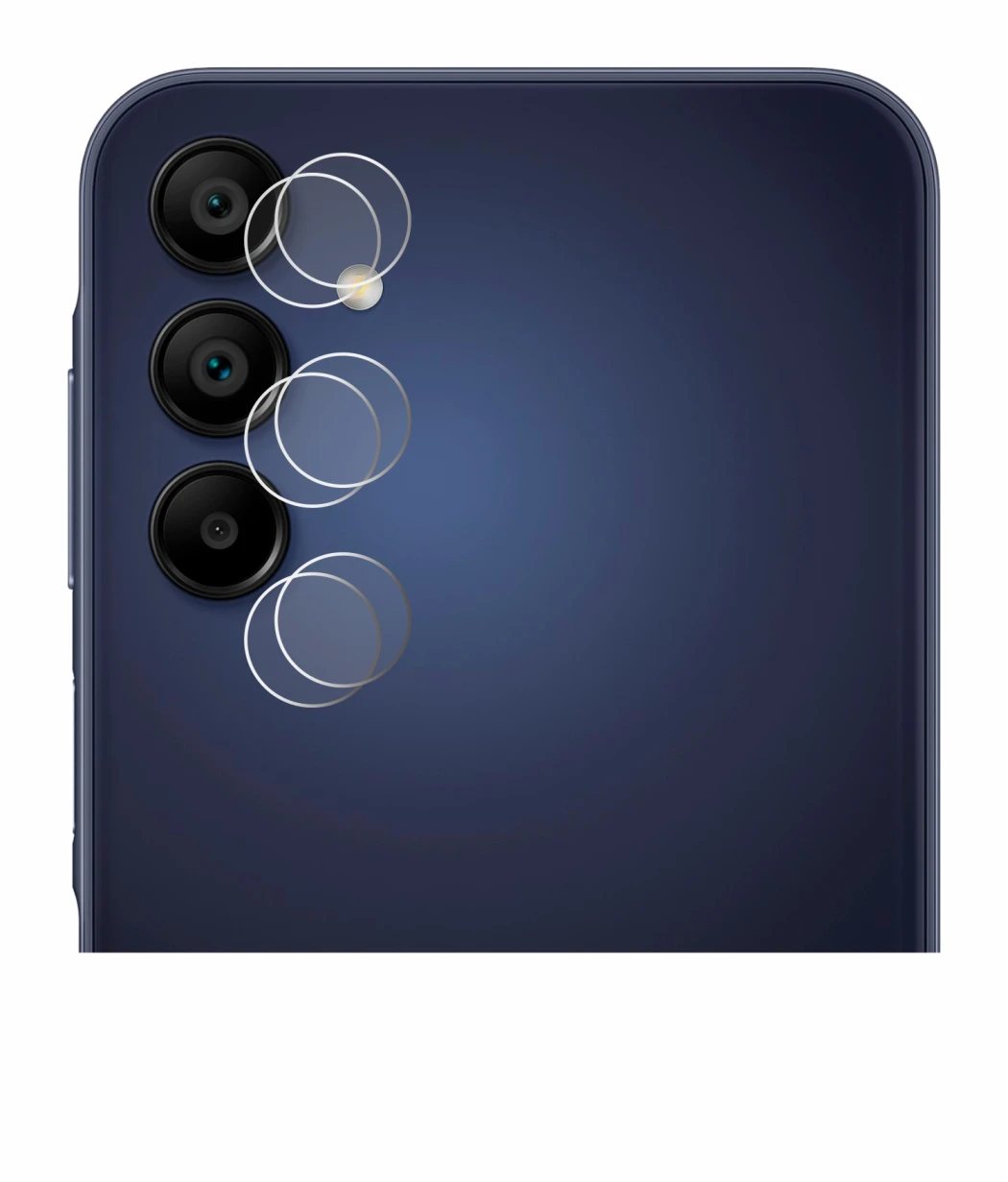 Immagine del dispositivo Samsung Galaxy A15 (SOLO Fotocamera) con un'ampia varietà di protezioni per lo schermo.