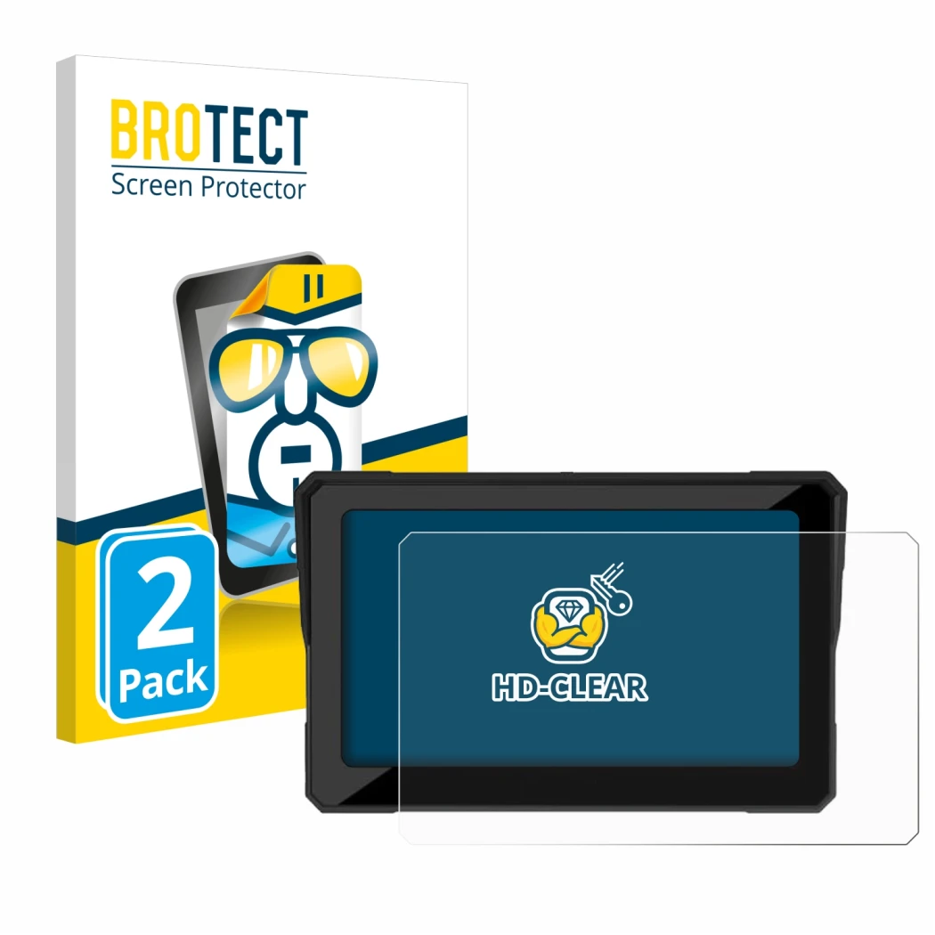 Parte frontale di una confezione del prodotto con il logo del marchio BROTECT. Accanto è raffigurato il dispositivo Carpuride