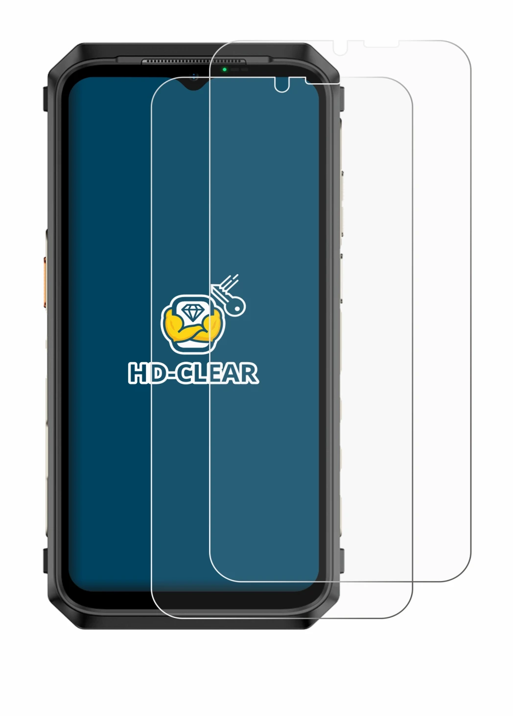 Immagine del dispositivo Ulefone Power Armor 18 con un'ampia varietà di protezioni per lo schermo.