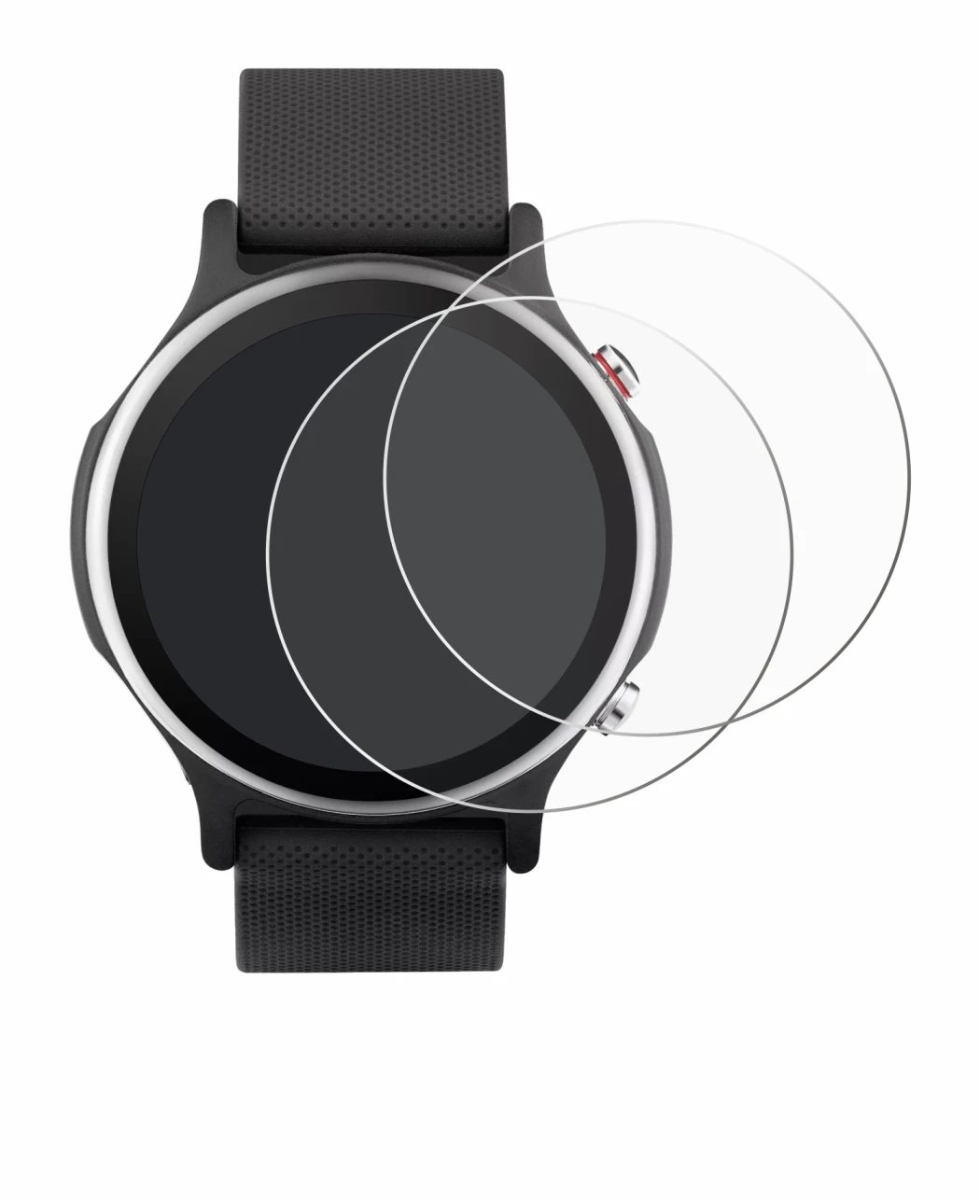 Immagine del dispositivo ASUS VivoWatch 6 con un'ampia varietà di protezioni per lo schermo.
