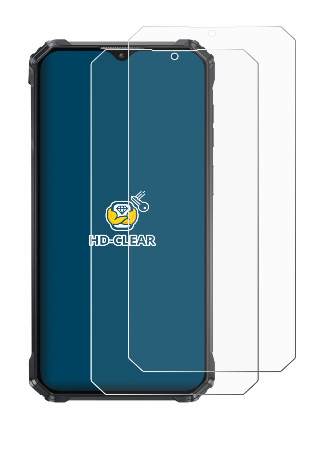 Immagine del dispositivo Oukitel WP36 con un'ampia varietà di protezioni per lo schermo.