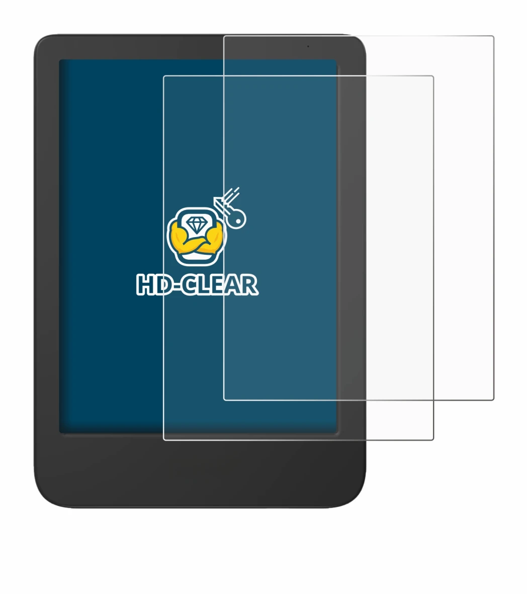 Immagine del dispositivo Tolino Shine 5 Color 2024 con un'ampia varietà di protezioni per lo schermo.