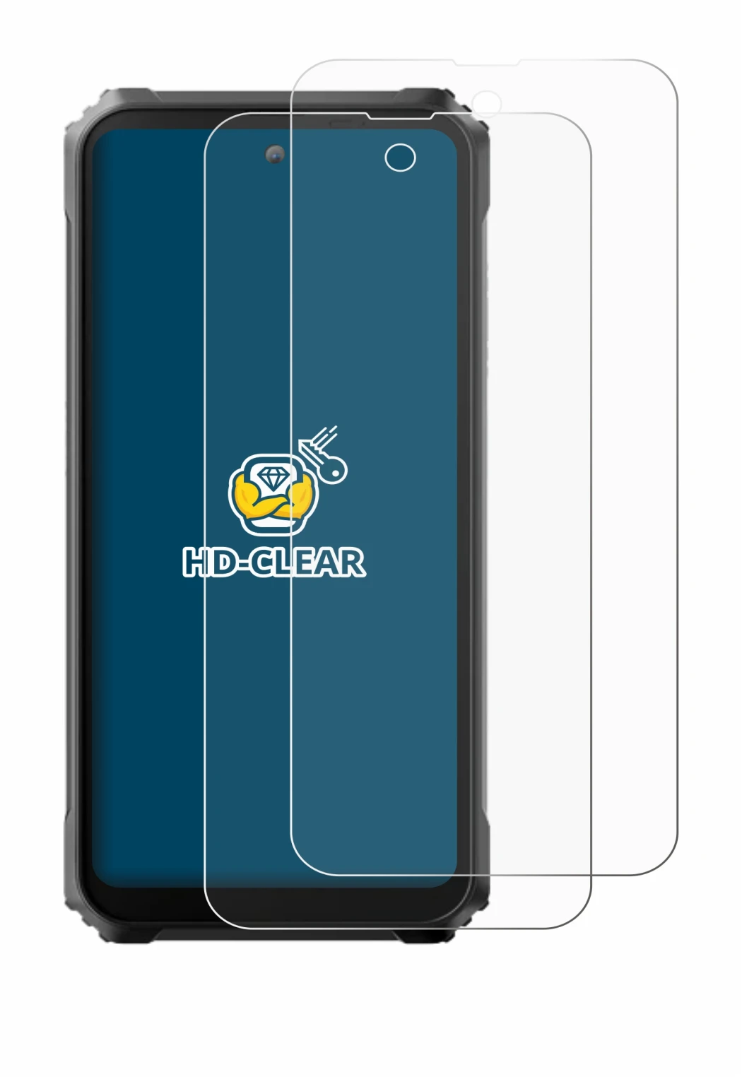 Immagine del dispositivo Blackview BL9000 con un'ampia varietà di protezioni per lo schermo.