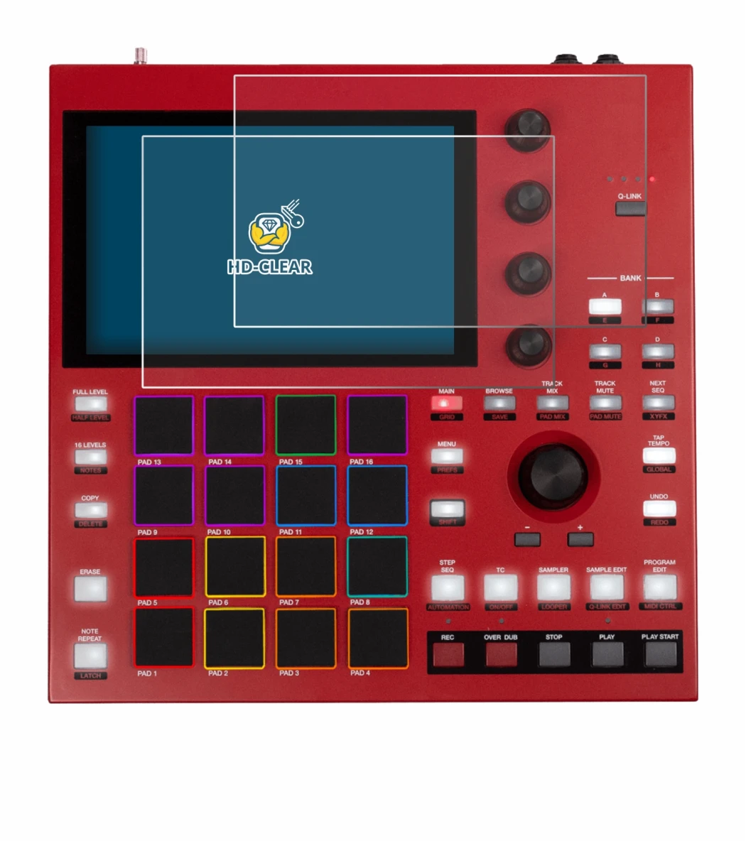Immagine del dispositivo Akai MPC One+ con un'ampia varietà di protezioni per lo schermo.