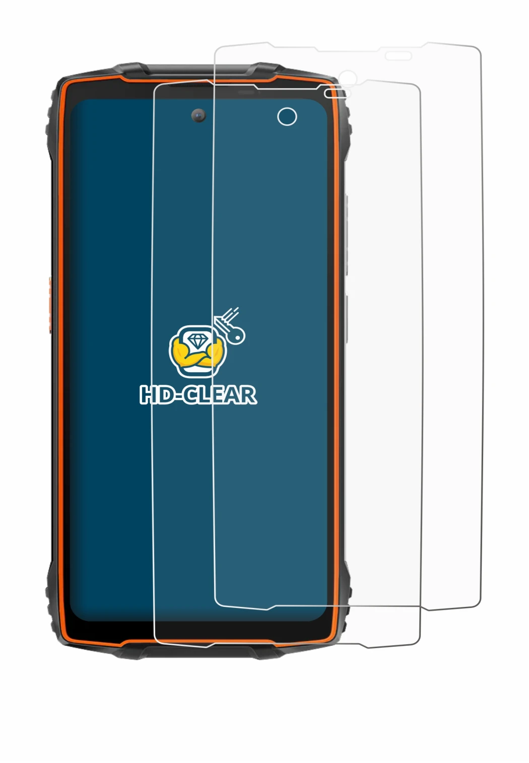 Immagine del dispositivo Blackview Oscal Pilot 2 con un'ampia varietà di protezioni per lo schermo.