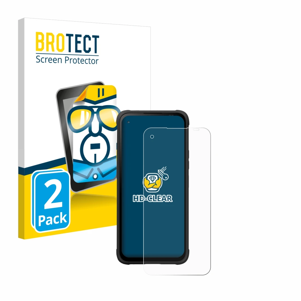 Parte frontale di una confezione del prodotto con il logo del marchio BROTECT. Accanto è raffigurato il dispositivo Hammer Bla