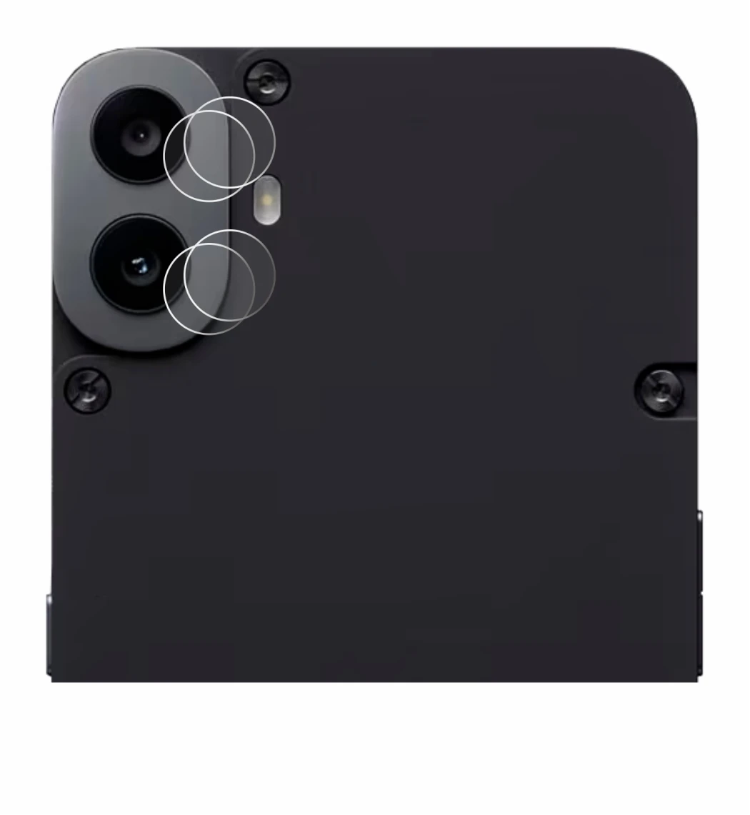 Immagine del dispositivo Nothing CMF Phone 1 (SOLO Fotocamera) con un'ampia varietà di protezioni per lo schermo.