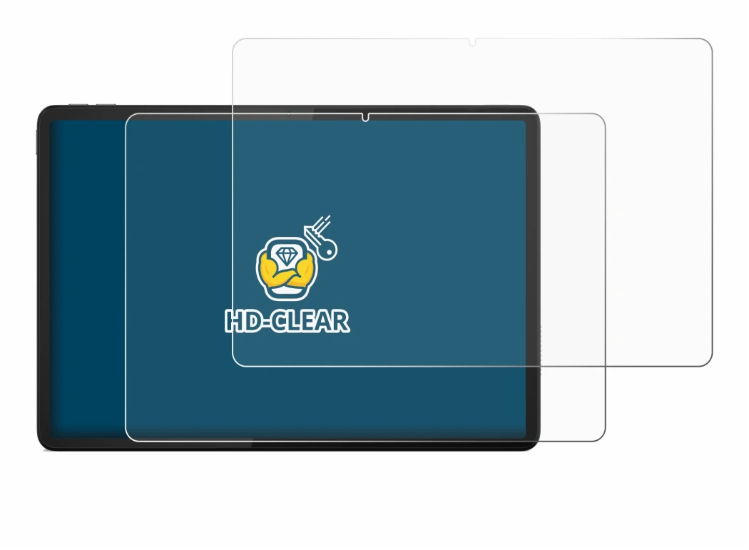 Immagine del dispositivo Lenovo Tab K11 con un'ampia varietà di protezioni per lo schermo.