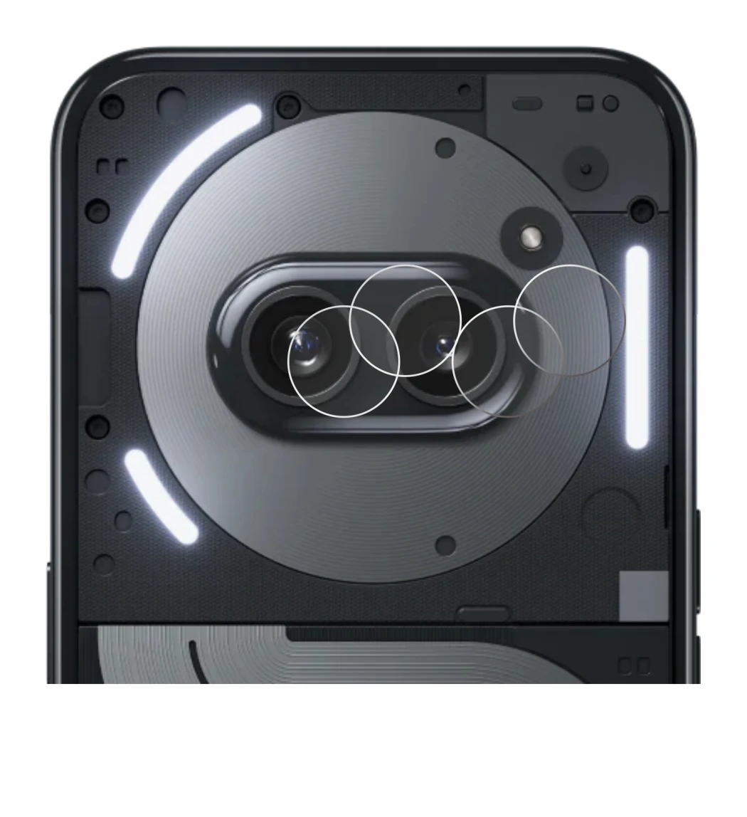Immagine del dispositivo Nothing Phone (2a) Plus (SOLO Fotocamera) con un'ampia varietà di protezioni per lo schermo.