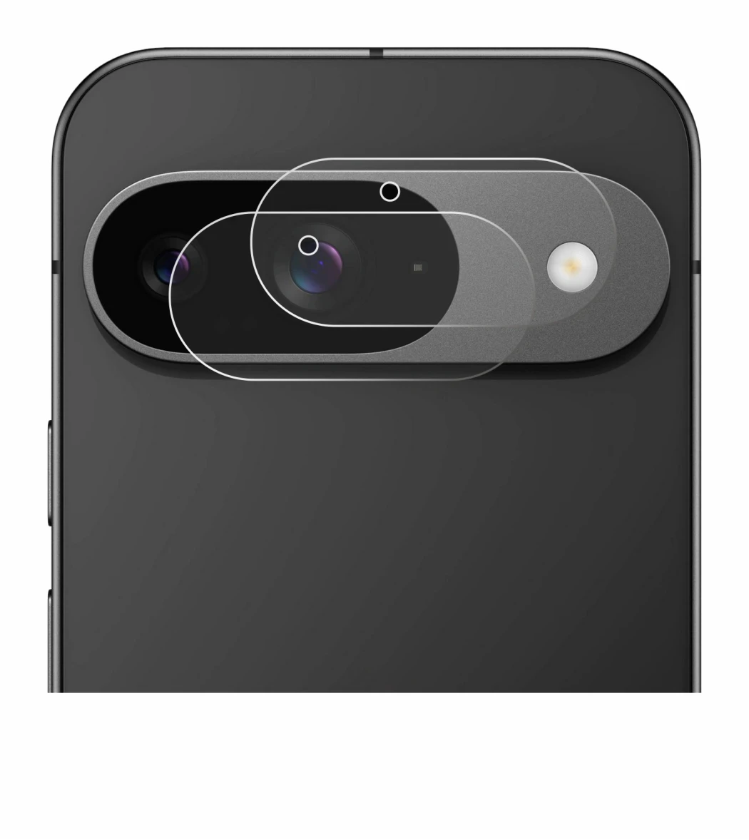 Immagine del dispositivo Google Pixel 9 (SOLO Fotocamera) con un'ampia varietà di protezioni per lo schermo.