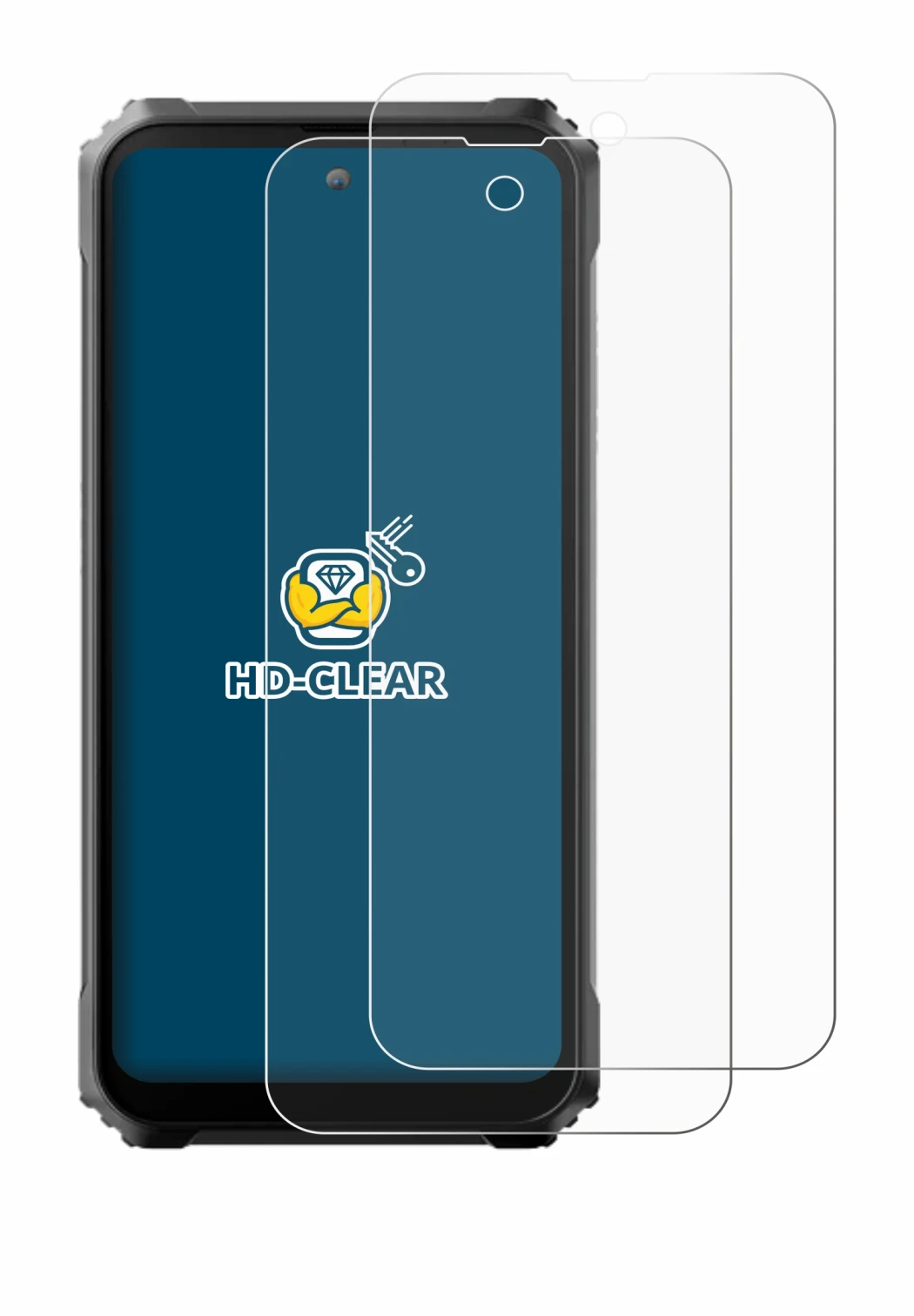 Immagine del dispositivo Blackview BL9000 Pro con un'ampia varietà di protezioni per lo schermo.
