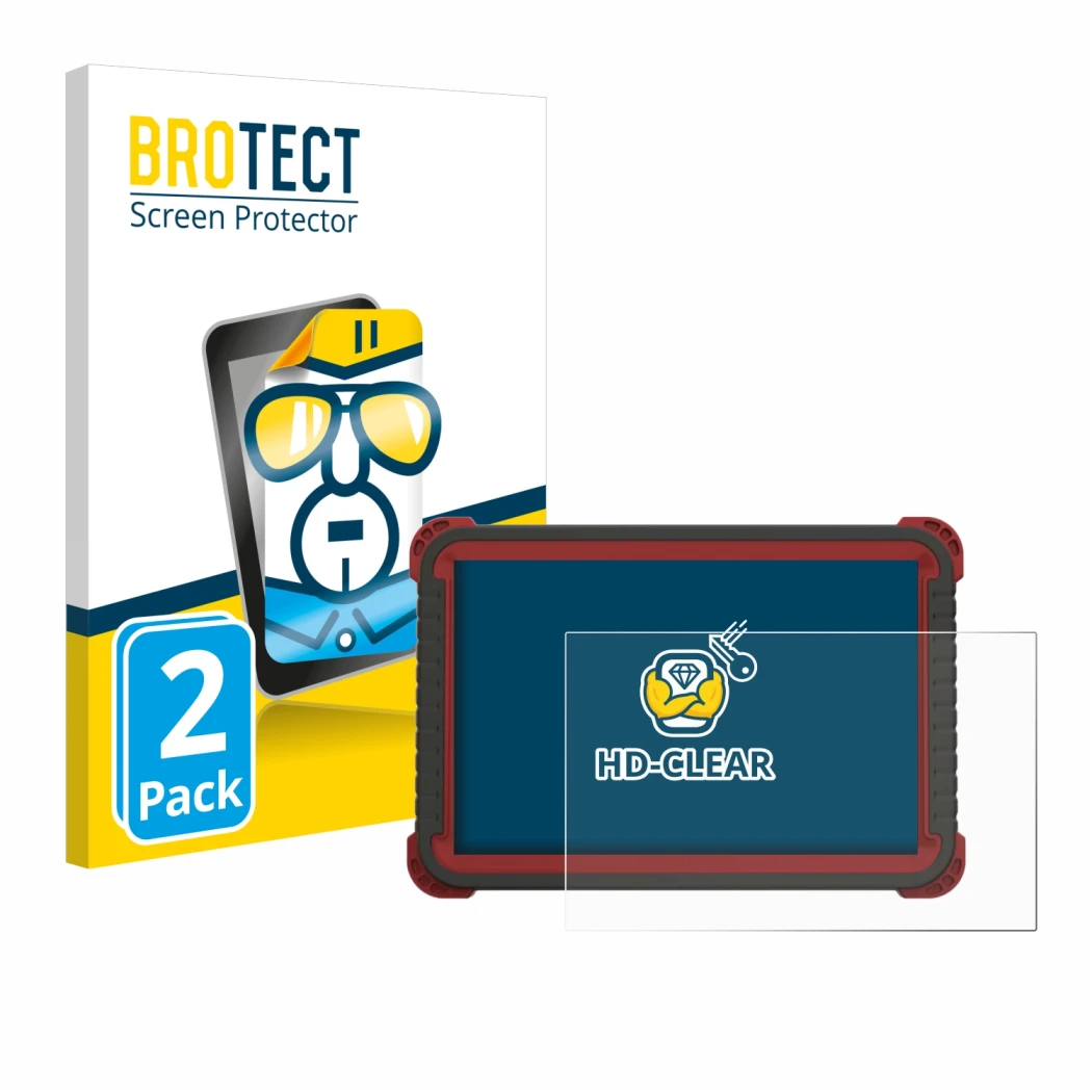 Parte frontale di una confezione del prodotto con il logo del marchio BROTECT. Accanto è raffigurato il dispositivo Thinktool 