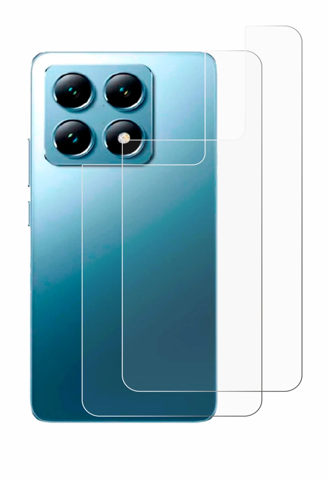 Immagine del dispositivo Xiaomi 14T (Posteriore) con un'ampia varietà di protezioni per lo schermo.