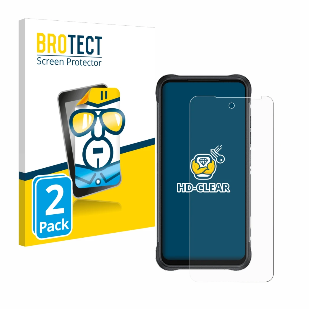 Parte frontale di una confezione del prodotto con il logo del marchio BROTECT. Accanto è raffigurato il dispositivo GlobeXplor
