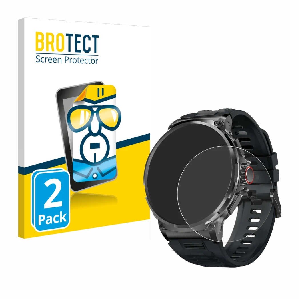 Parte frontale di una confezione del prodotto con il logo del marchio BROTECT. Accanto è raffigurato il dispositivo Stahlgear 