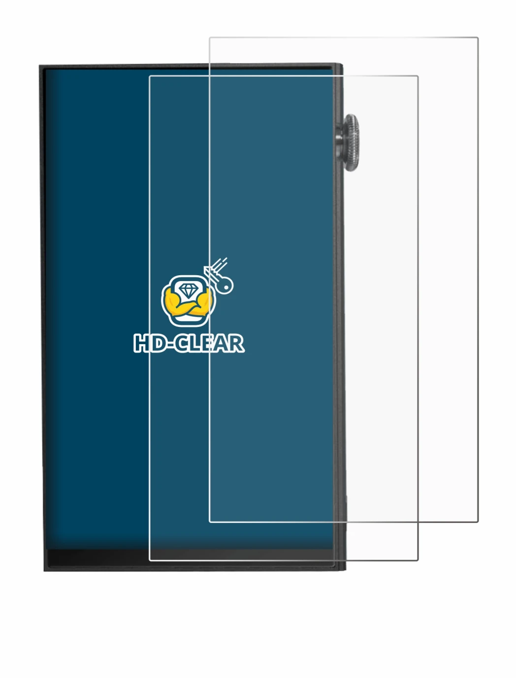 Immagine del dispositivo iBasso DX180 con un'ampia varietà di protezioni per lo schermo.