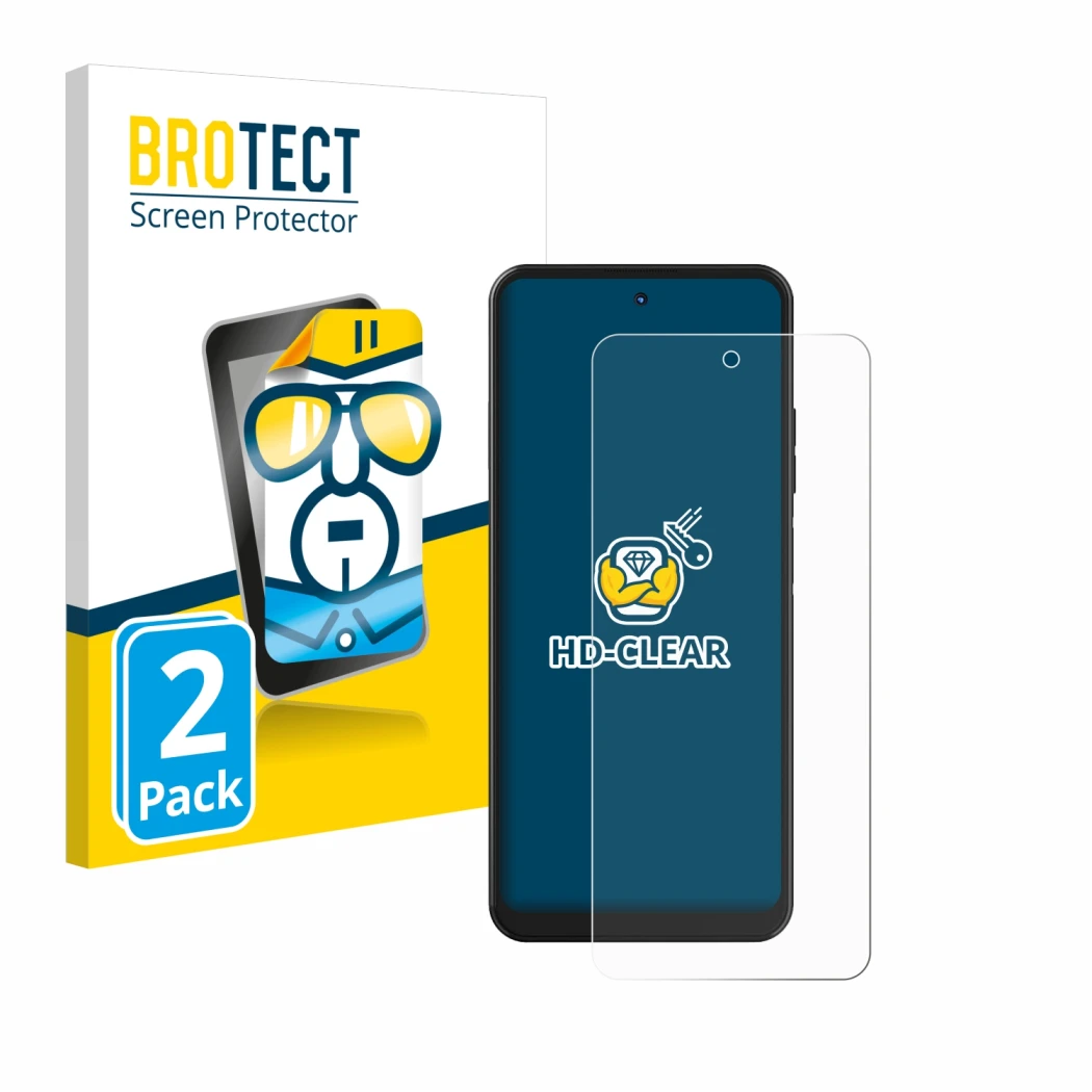 Parte frontale di una confezione del prodotto con il logo del marchio BROTECT. Accanto è raffigurato il dispositivo Hotwav Not