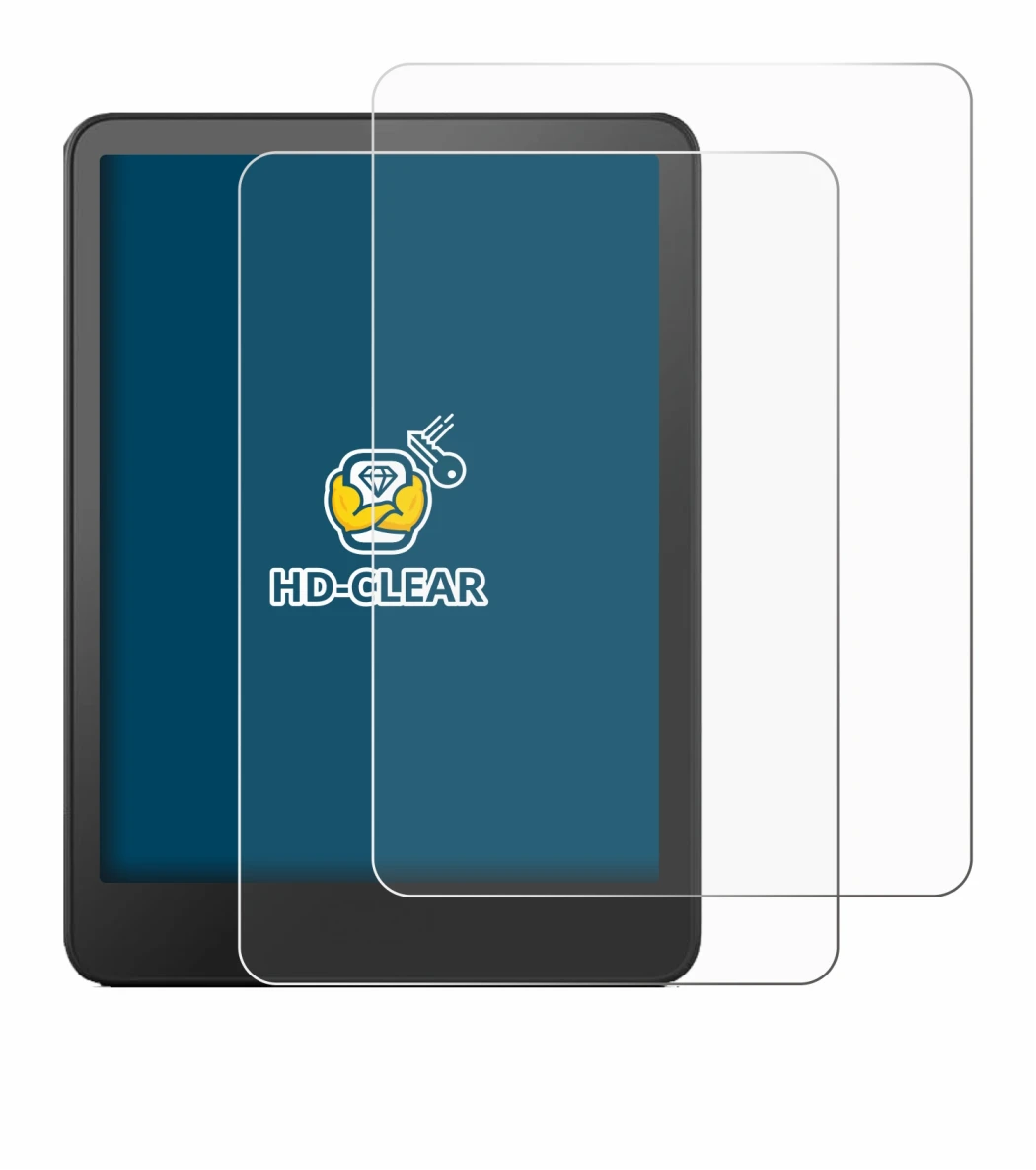 Immagine del dispositivo Amazon Kindle Colorsoft Signature Edition con un'ampia varietà di protezioni per lo schermo.