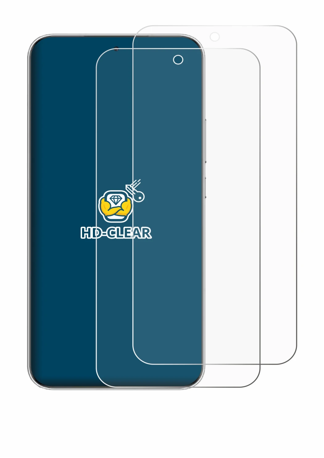 Immagine del dispositivo Honor Magic 7 con un'ampia varietà di protezioni per lo schermo.