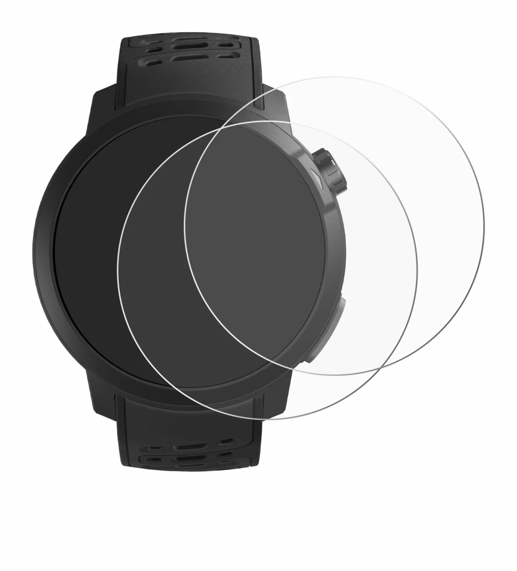 Immagine del dispositivo Coros Pace Pro con un'ampia varietà di protezioni per lo schermo.