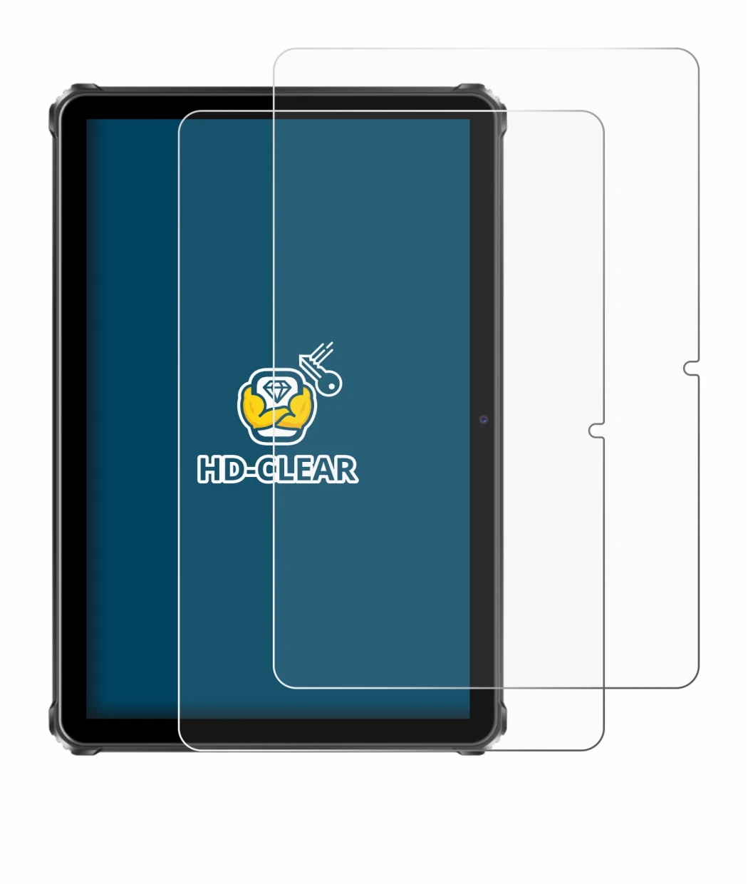 Immagine del dispositivo Oukitel RT9 con un'ampia varietà di protezioni per lo schermo.