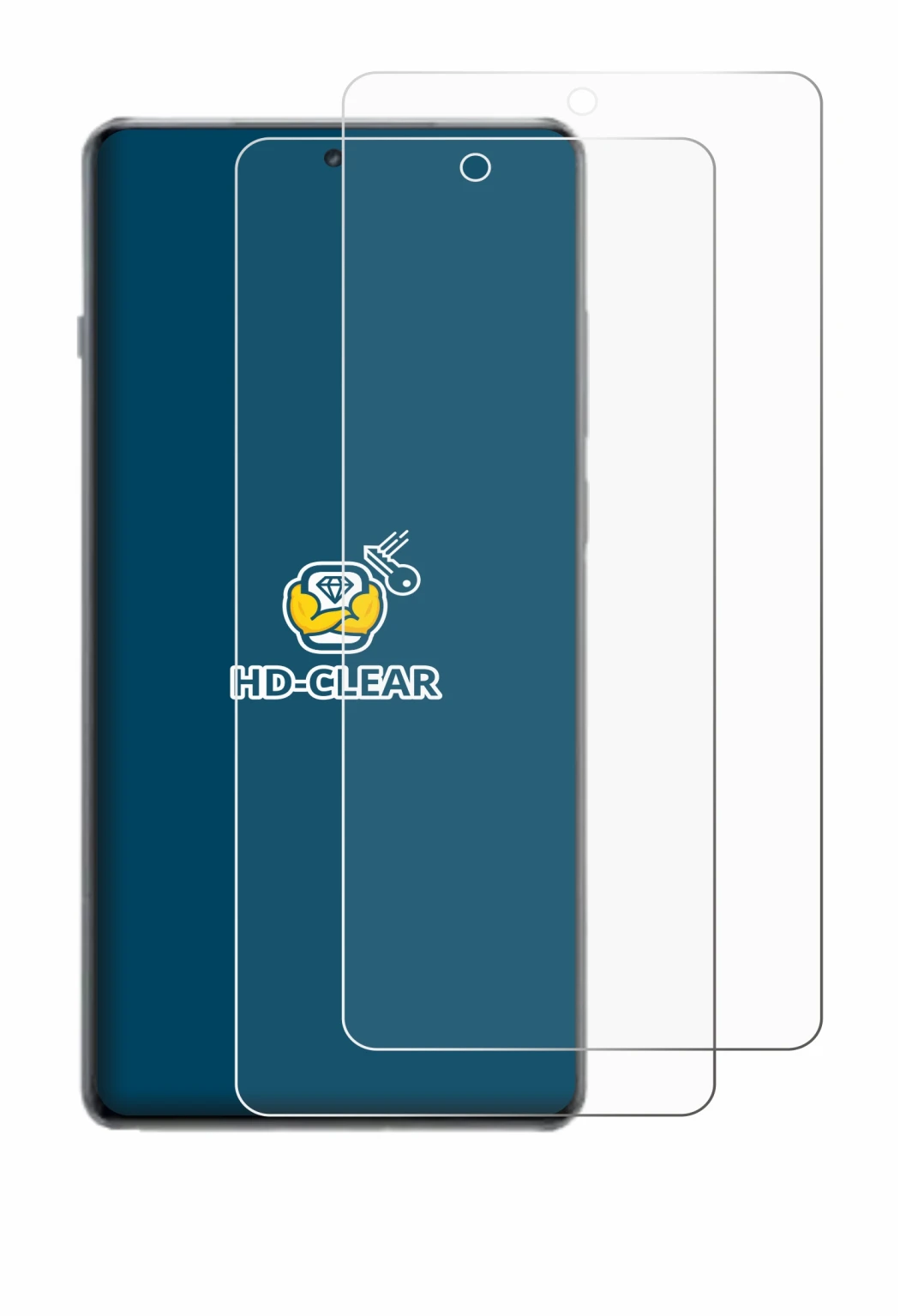 Immagine del dispositivo OnePlus 13R con un'ampia varietà di protezioni per lo schermo.