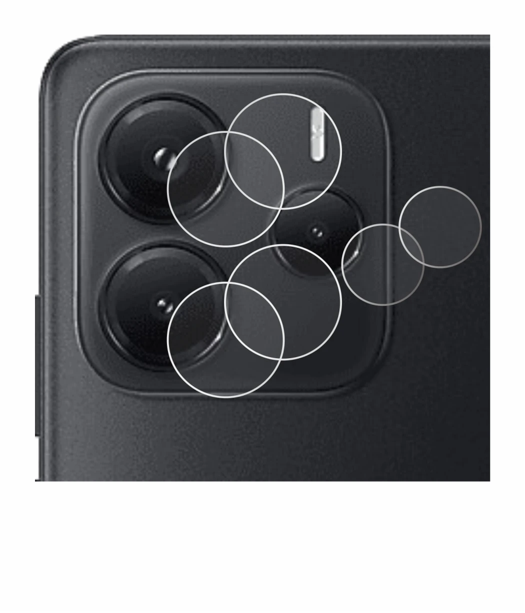 Immagine del dispositivo Xiaomi Redmi Note 14 (SOLO Fotocamera) con un'ampia varietà di protezioni per lo schermo.