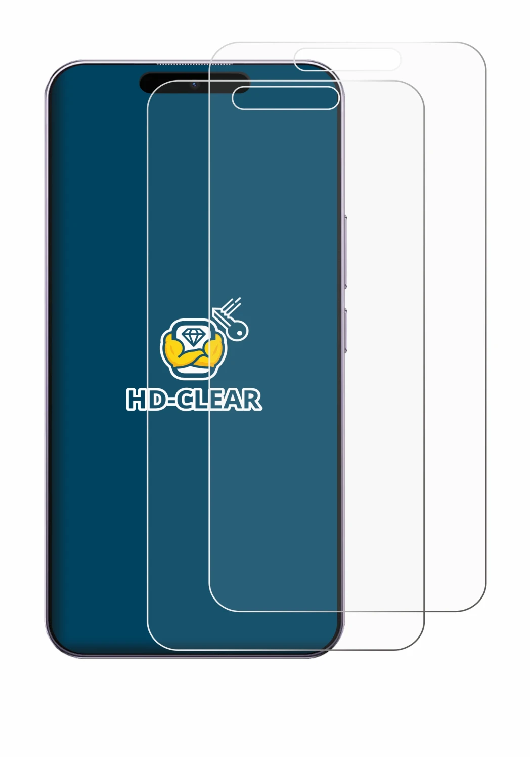 Immagine del dispositivo Oukitel P1 con un'ampia varietà di protezioni per lo schermo.
