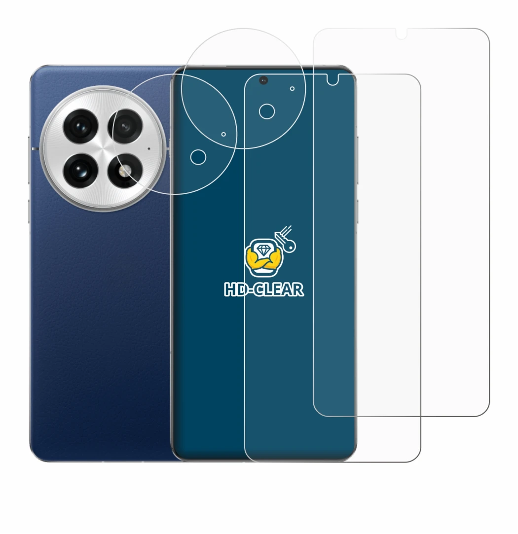 Immagine del dispositivo OnePlus 13 (Fronte+Fotocamera) con un'ampia varietà di protezioni per lo schermo.