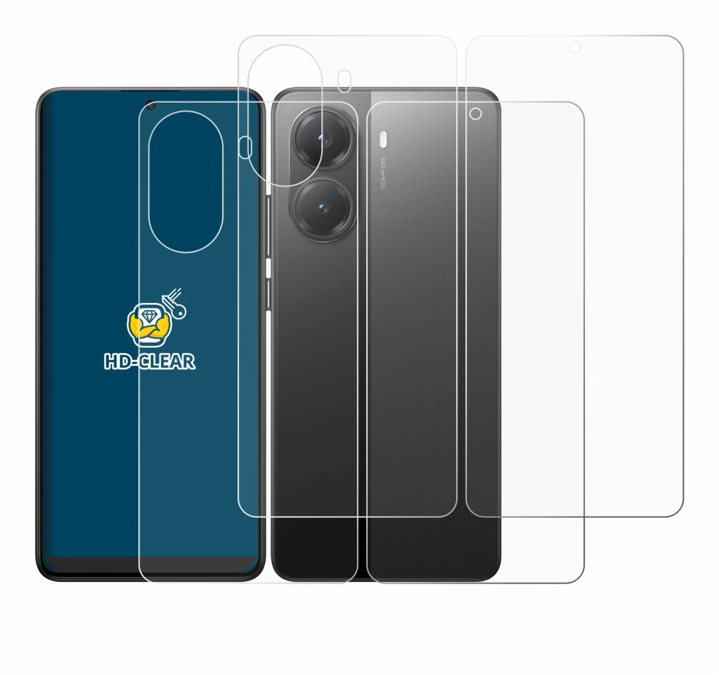 Immagine del dispositivo Xiaomi Poco X7 Pro (Fronte+Retro) con un'ampia varietà di protezioni per lo schermo.