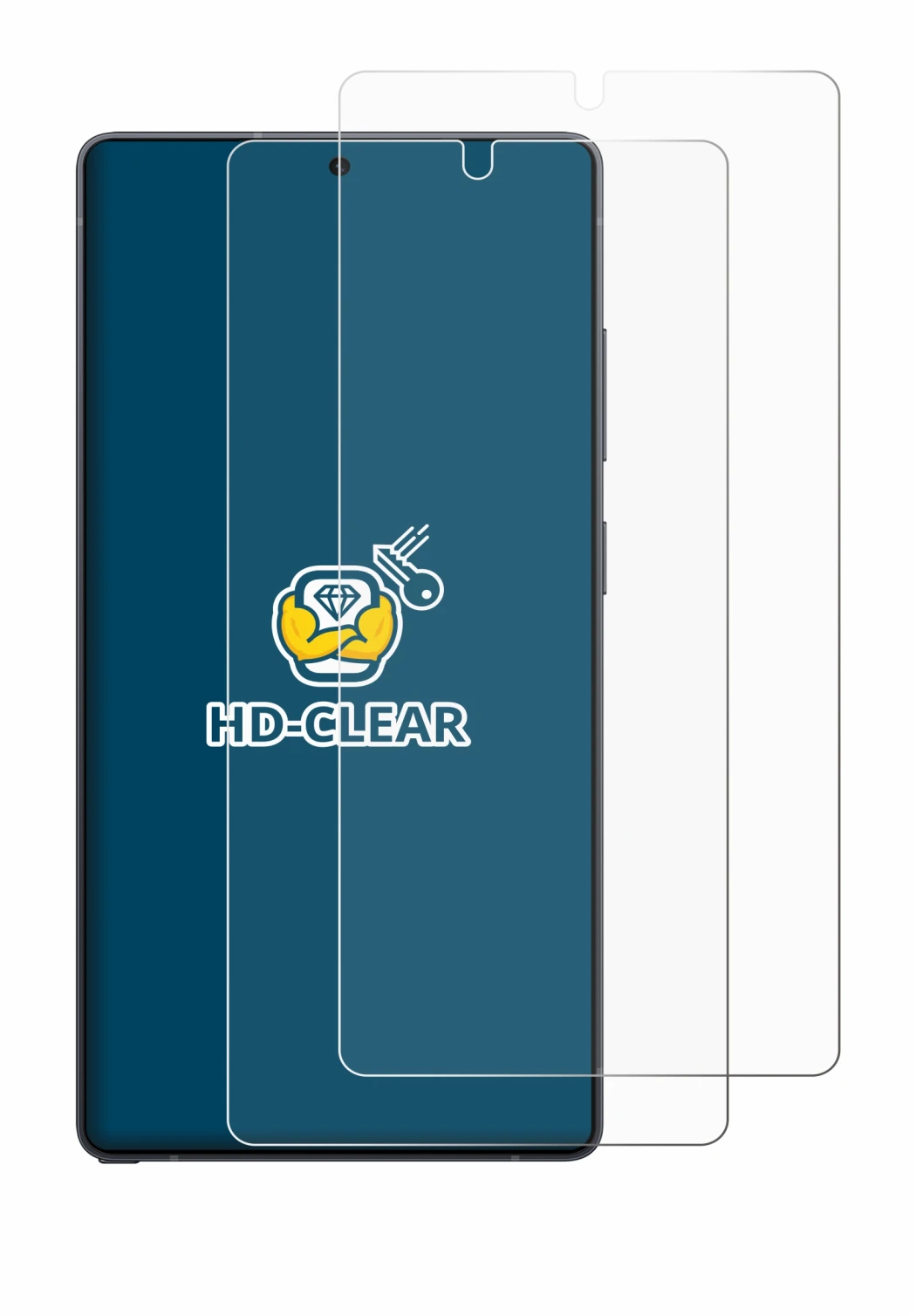 Immagine del dispositivo Samsung Galaxy S25 Ultra con un'ampia varietà di protezioni per lo schermo.