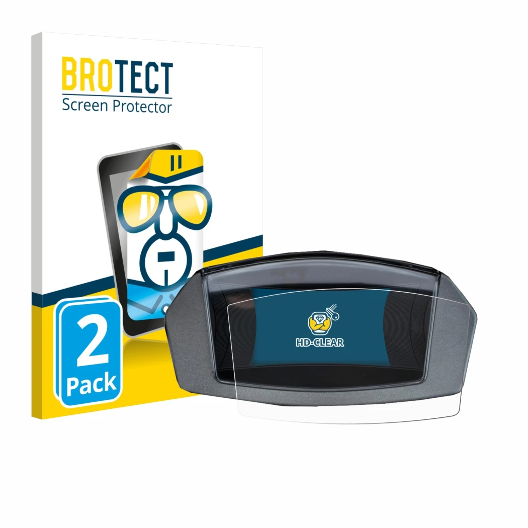 Parte frontale di una confezione del prodotto con il logo del marchio BROTECT. Accanto è raffigurato il dispositivo Yamaha NMA