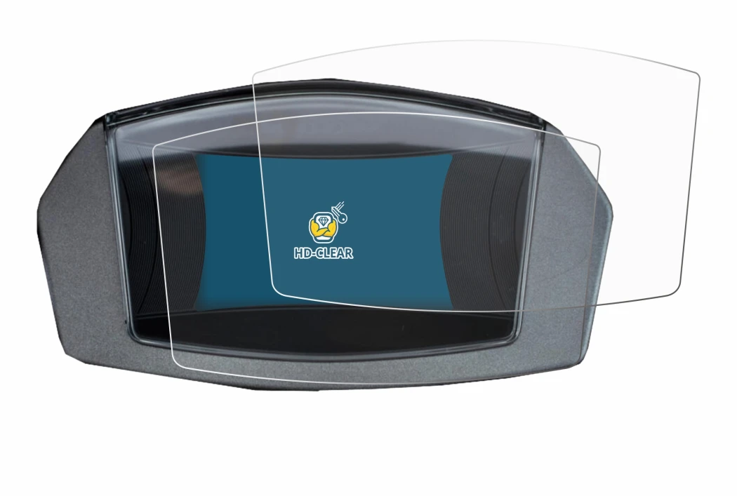 Immagine del dispositivo Yamaha NMAX 125 2024 con un'ampia varietà di protezioni per lo schermo.