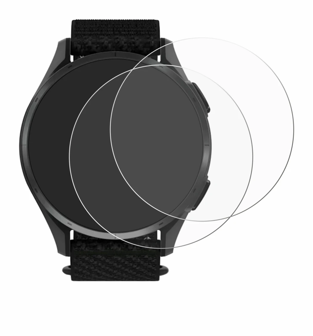 Immagine del dispositivo Garmin Approach S50 con un'ampia varietà di protezioni per lo schermo.