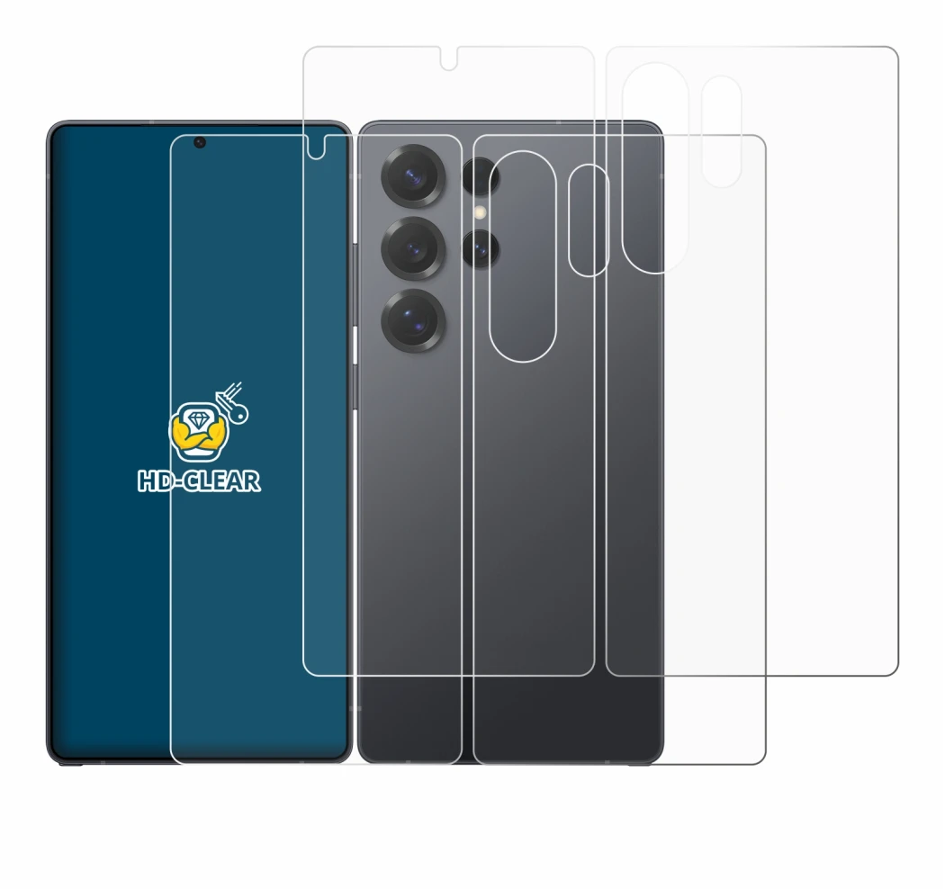 Immagine del dispositivo Samsung Galaxy S25 Ultra Enterprise Edition (Fronte+Retro) con un'ampia varietà di protezioni per lo 