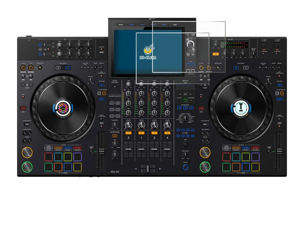 Immagine del dispositivo Pioneer XDJ-AZ con un'ampia varietà di protezioni per lo schermo.