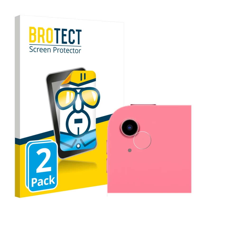 Parte frontale di una confezione del prodotto con il logo del marchio BROTECT. Accanto è raffigurato il dispositivo Apple iPad