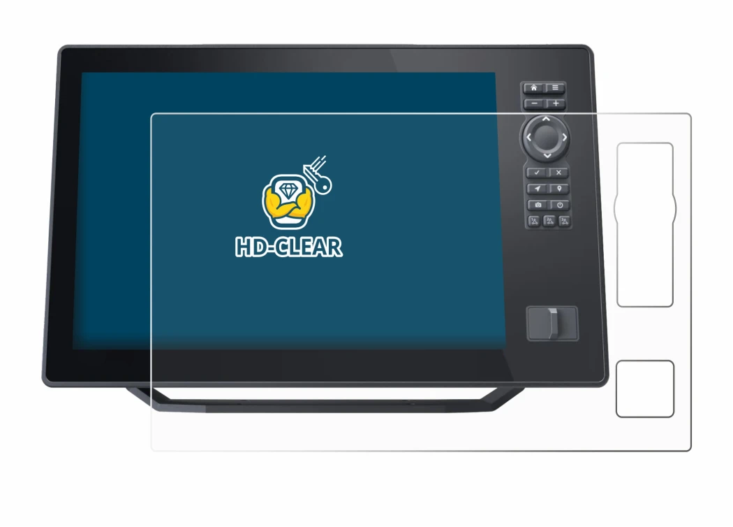 Immagine del dispositivo Humminbird Xplore 12 con un'ampia varietà di protezioni per lo schermo.