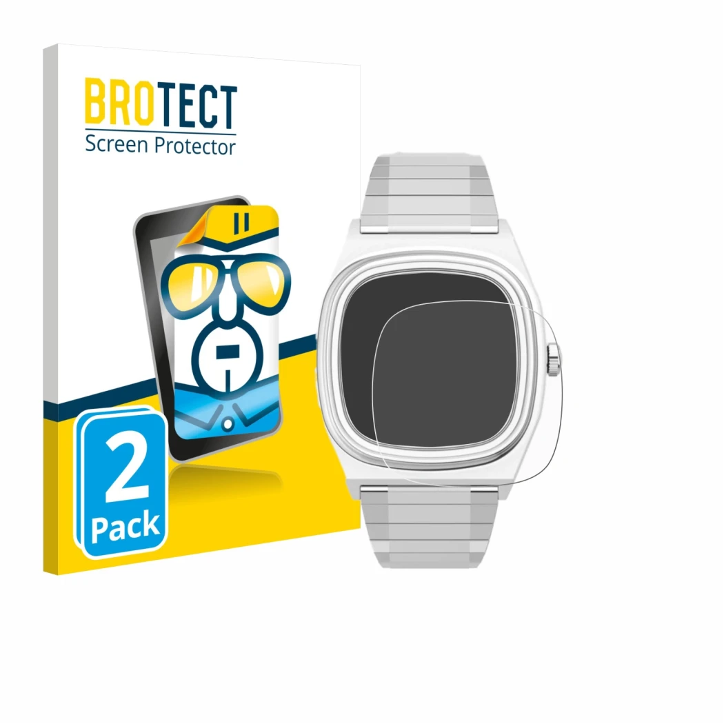 Parte frontale di una confezione del prodotto con il logo del marchio BROTECT. Accanto è raffigurato il dispositivo Timex Reis