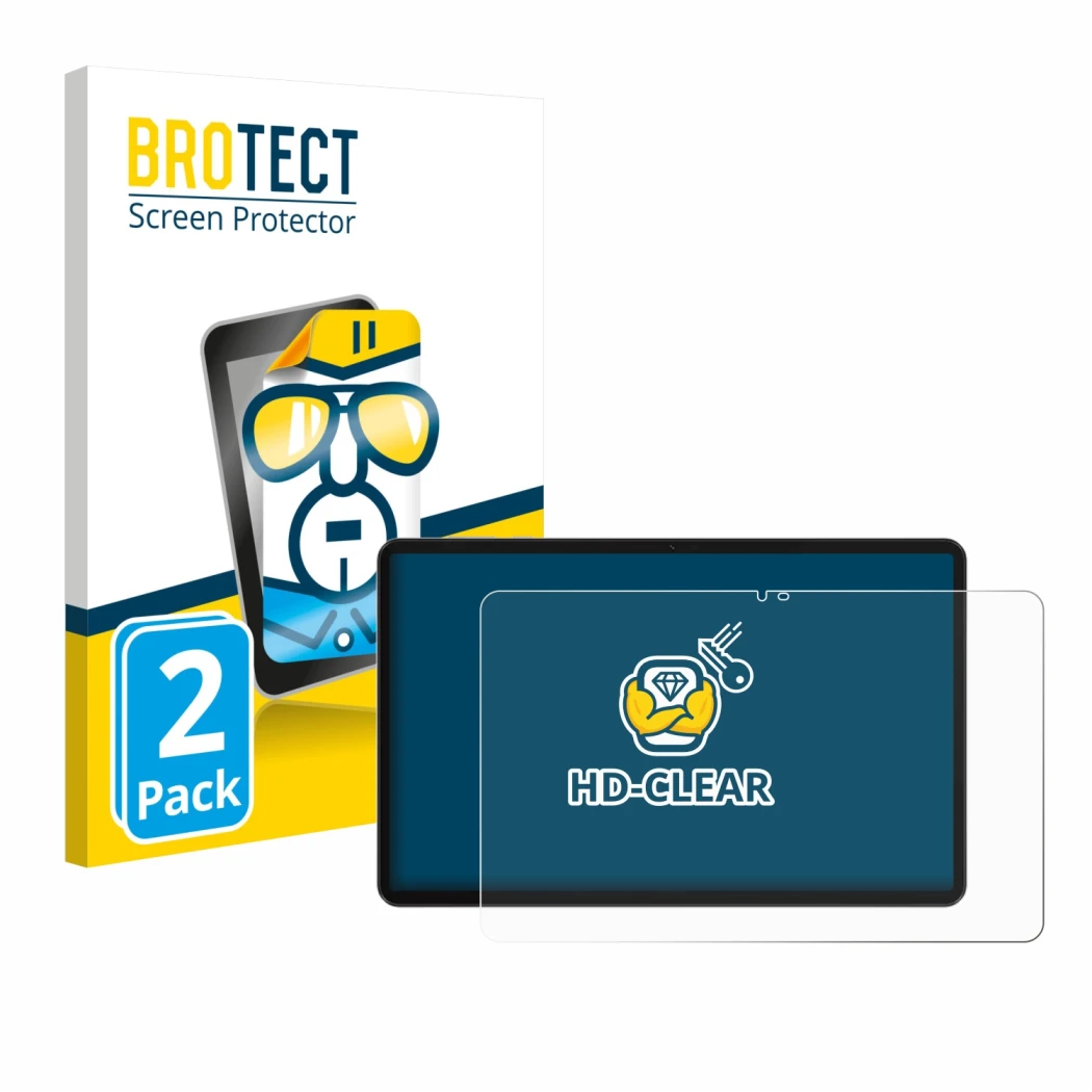 Parte frontale di una confezione del prodotto con il logo del marchio BROTECT. Accanto è raffigurato il dispositivo Honor Pad