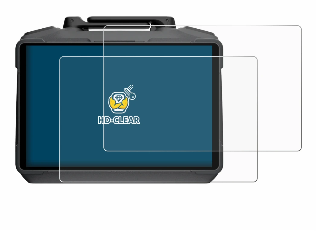 Immagine del dispositivo DJI RC Pro 2 con un'ampia varietà di protezioni per lo schermo.