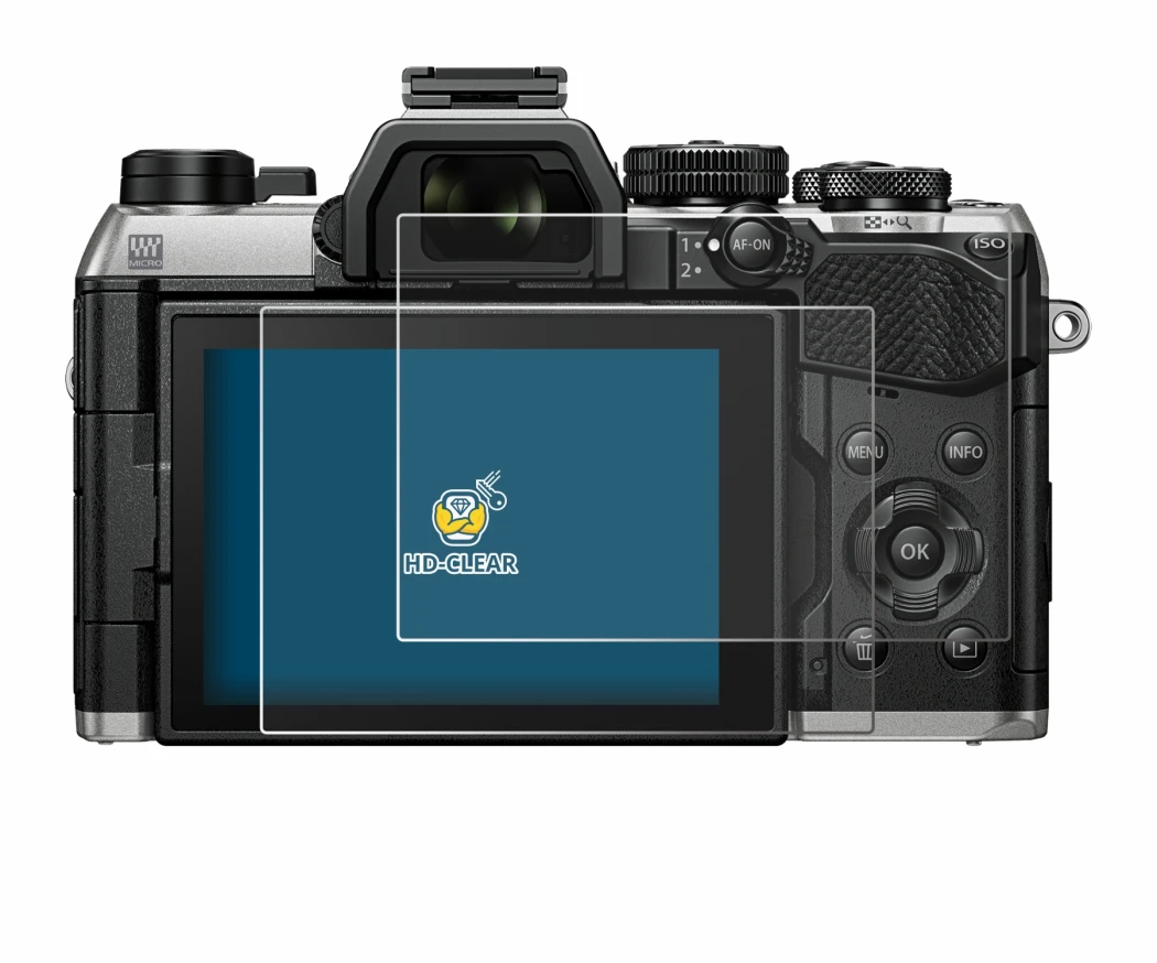 Immagine del dispositivo Olympus OM System OM-5 Mark II con un'ampia varietà di protezioni per lo schermo.