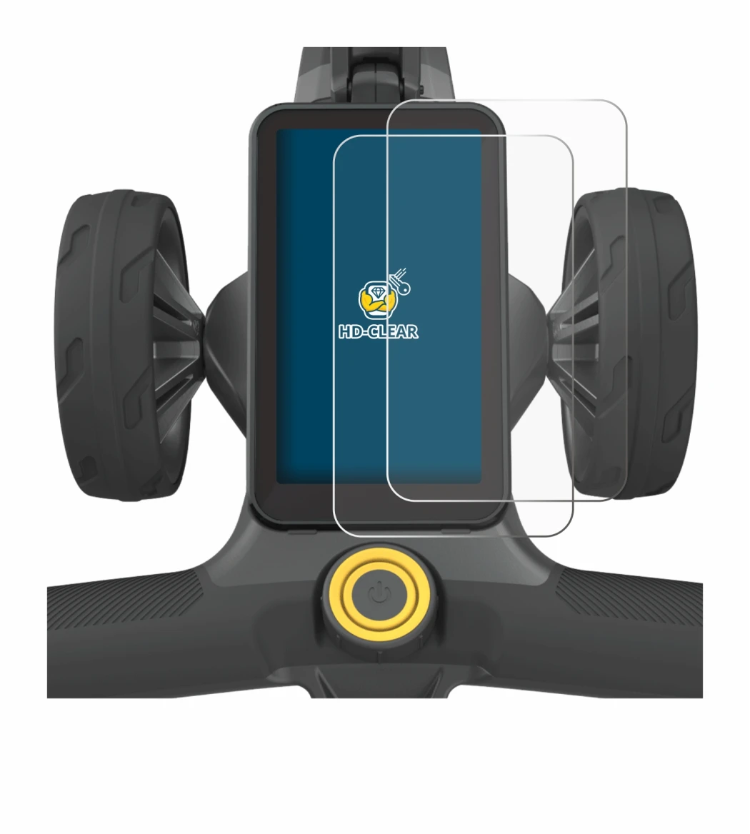 Immagine del dispositivo PowaKaddy CT12 GPS con un'ampia varietà di protezioni per lo schermo.